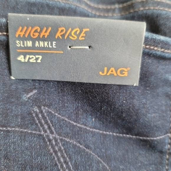 jag High Rise Slim Ankle Pull On Waistband Jeans - Picture 11 of 16